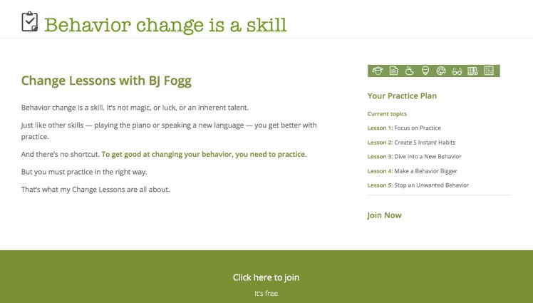 ChangeLessons page